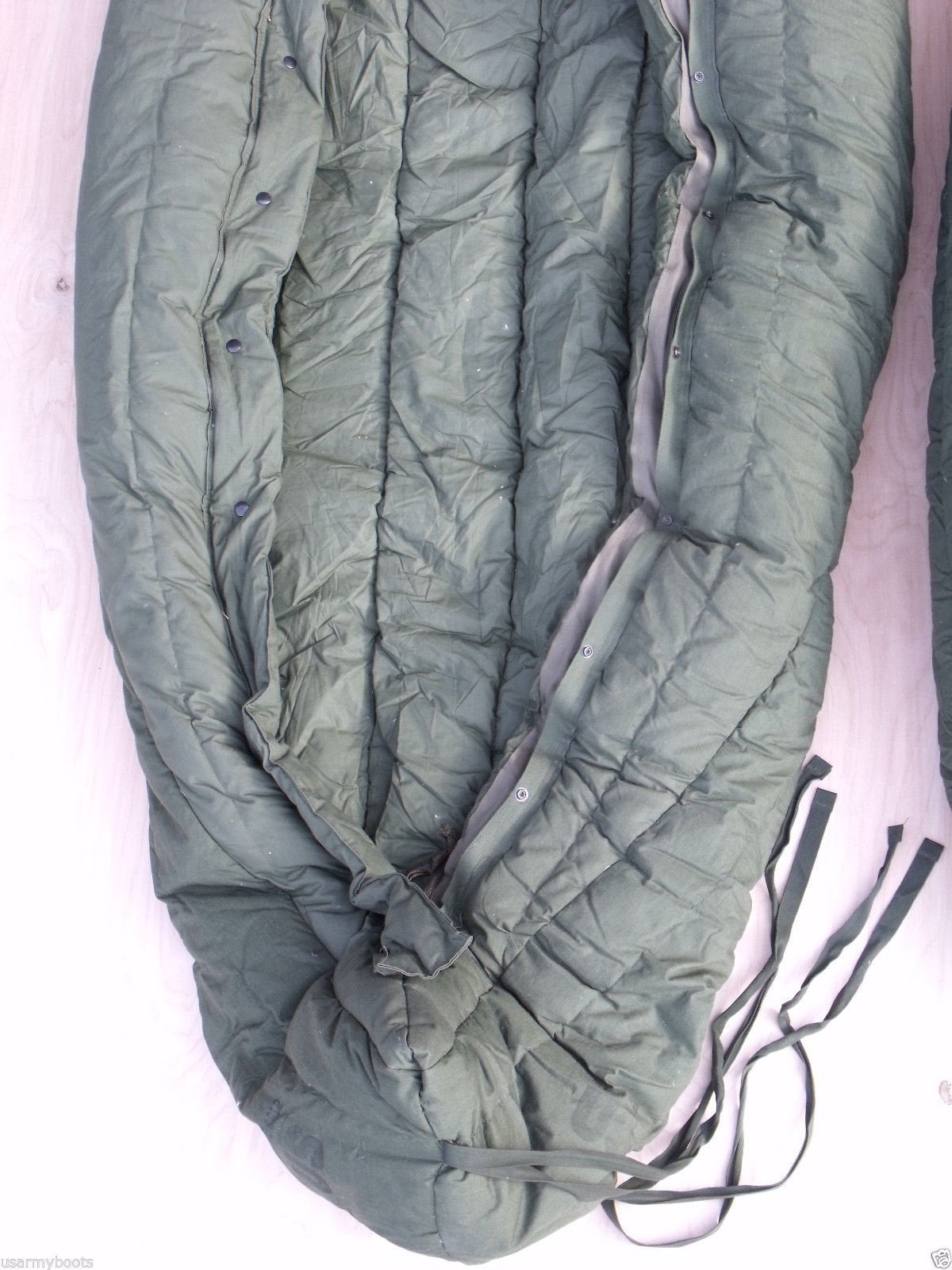 Tennier Gilette Very Warm Thick Old School Military Us Army Subzero Extreme Cold Weather Ecw Down Od Green Sleeping Bag By Us Go