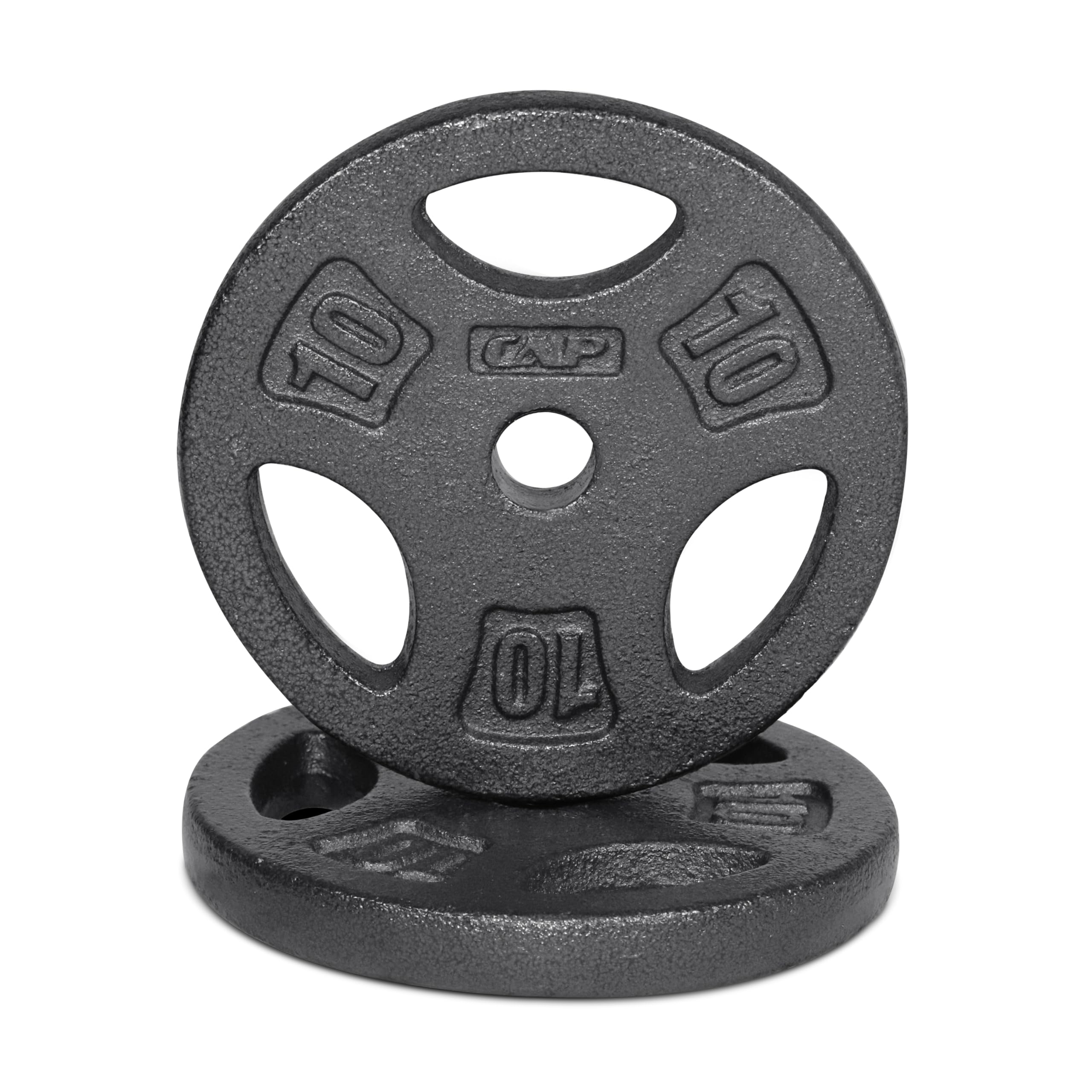 Cap Barbell Standard 1-Inch Grip Weight Plates 10 Lbs Black, Pack (X2)
