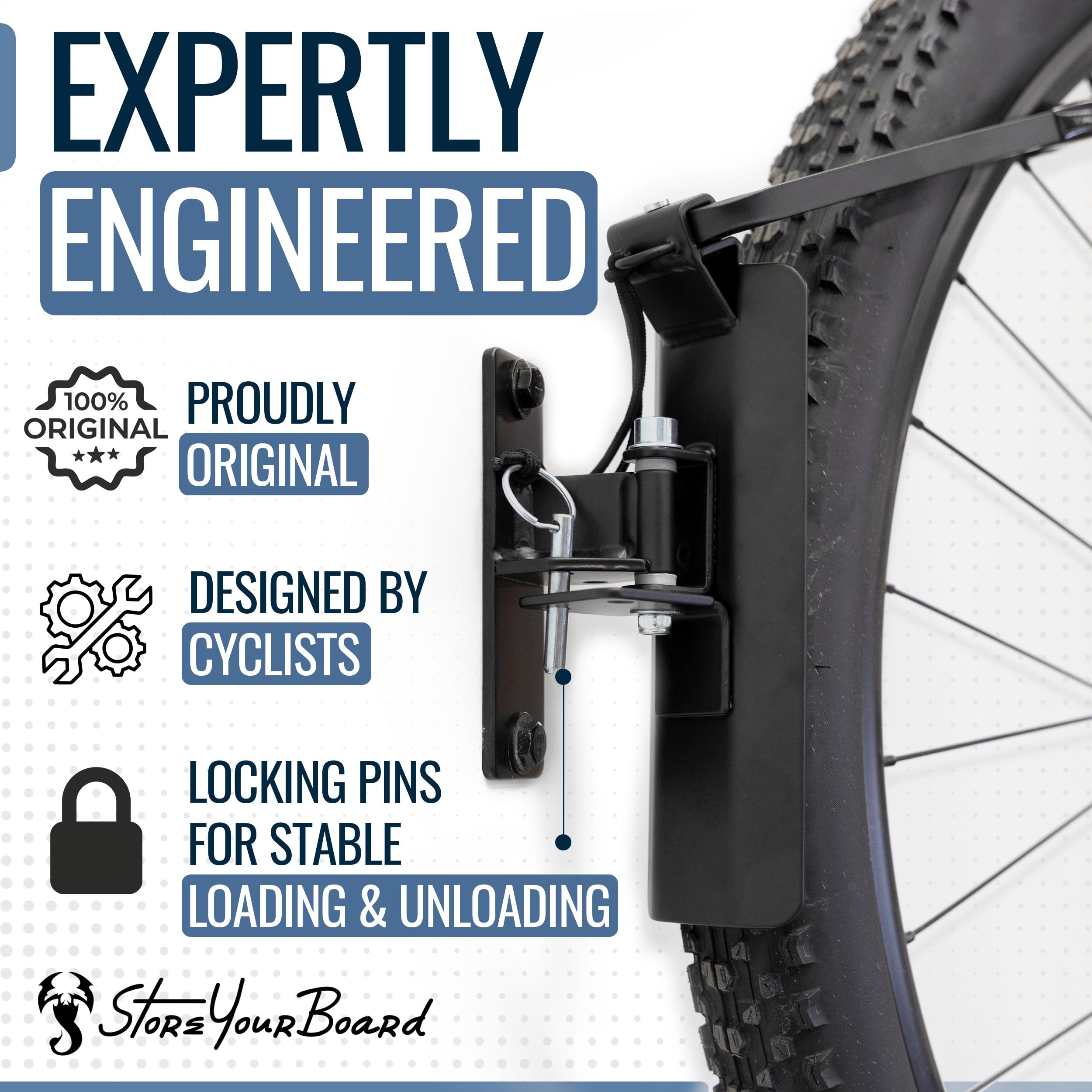 Storeyourboard Swivel Bike Wall Rack Garage Hanger Hook