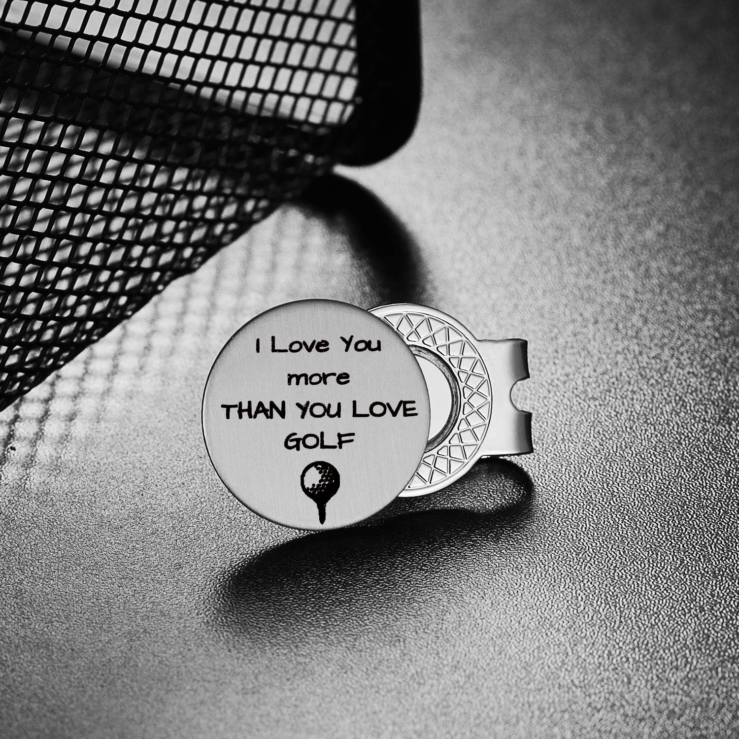 Golf Ball Marker With Magnetic Hat Clip Golf Gift For Husband Boyfriend Dad - I Love You More Than You Love Golf' - Golf Accesso