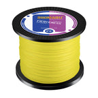 Rikimaru Braided Fishing Line Abrasion Resistant Superline Zero Stretch&Low Memory Extra Thin Diameter Yellow 327Yds, 10Lb