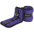 ProsourceFit Ankle Wrist Weights Set of 2, Adjustable Comfort Fit, 2. 5 lb for Women, and Men, Purple