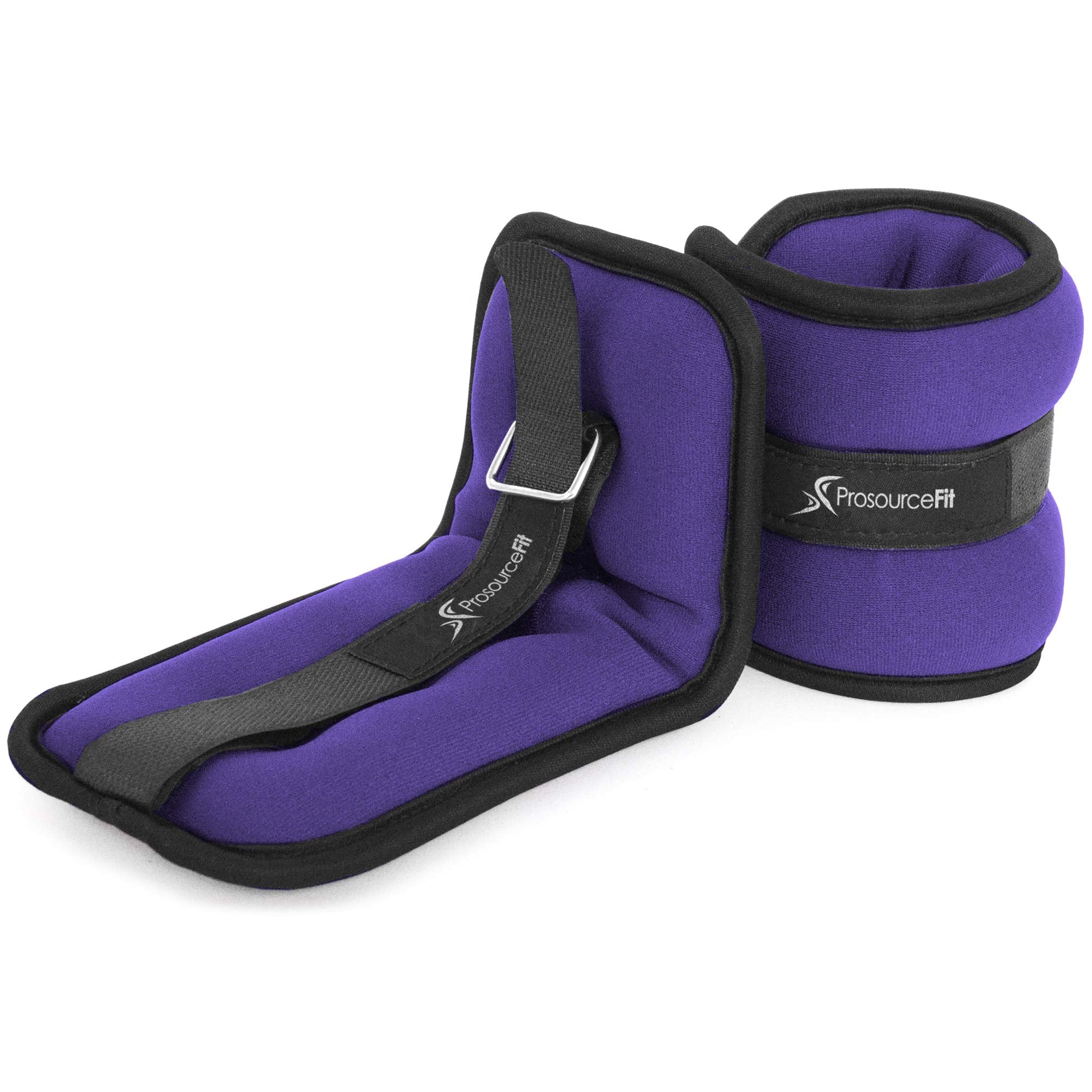 ProsourceFit Ankle Wrist Weights Set of 2, Adjustable Comfort Fit, 2. 5 lb for Women, and Men, Purple