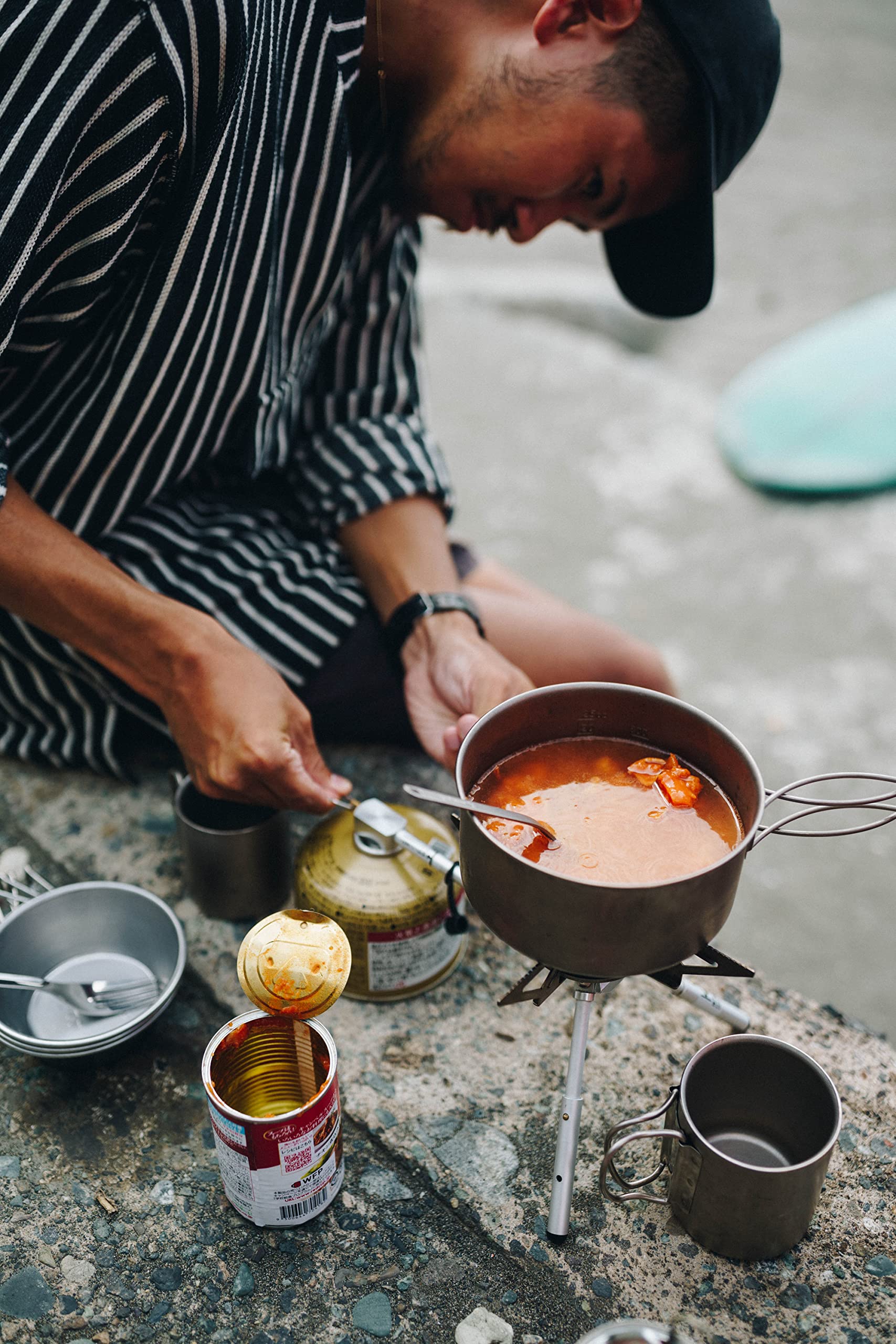 Snow Peak Titanium Multi Compact Cookset - Ultralight Camping Cookware Set With Pots & Frying Pans - Titanium Cookset For Outdoo