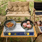 Vivicreate 2 Burner Propane Gas Stove Outdoor Cooking Portable Double Burner Propane Cooktop Burners For Camping Bbq Patio Fryin