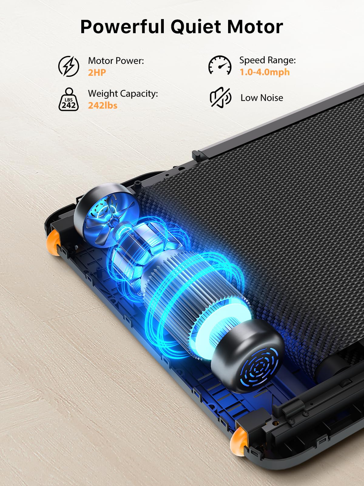 WALKINGPAD Z1 Foldable Walking Pad Treadmill for Home Office, Under Desk Treadmill with Adaptive Speed Control, Compact Design f