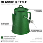Coletti Classic Camping Kettle - Tea And Camp Kettle, No Aluminum Or Plastic, Ideal For Boiling Water (Green)