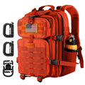 Hannibal Tactical 30L Molle Assault Pack, Tactical Backpack Military Army Camping Rucksack With Bottle Holder, 3-Day Pack, Orang
