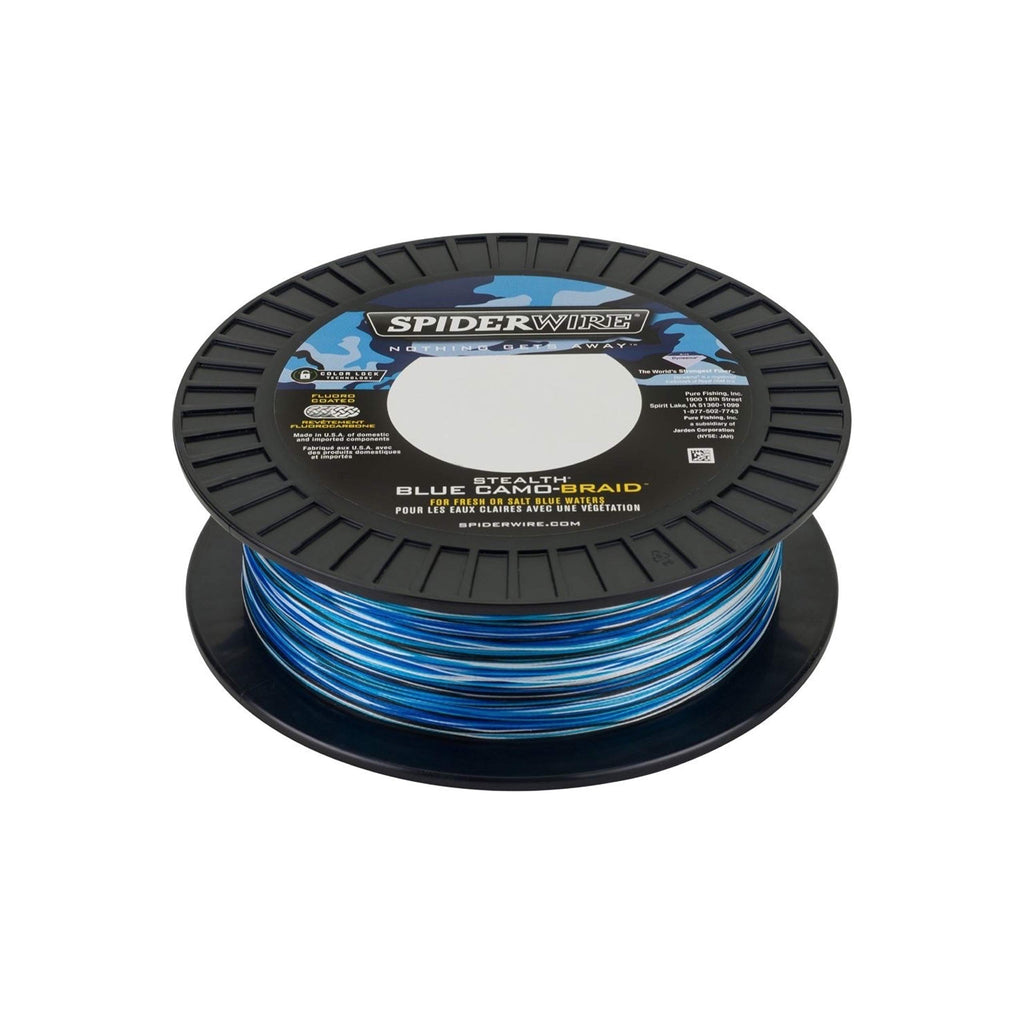 Spiderwire Stealth Superline, Blue Camo, 65Lb | 29.4Kg, 500Yd | 457M Braided Fishing Line, Suitable For Saltwater And Freshwater