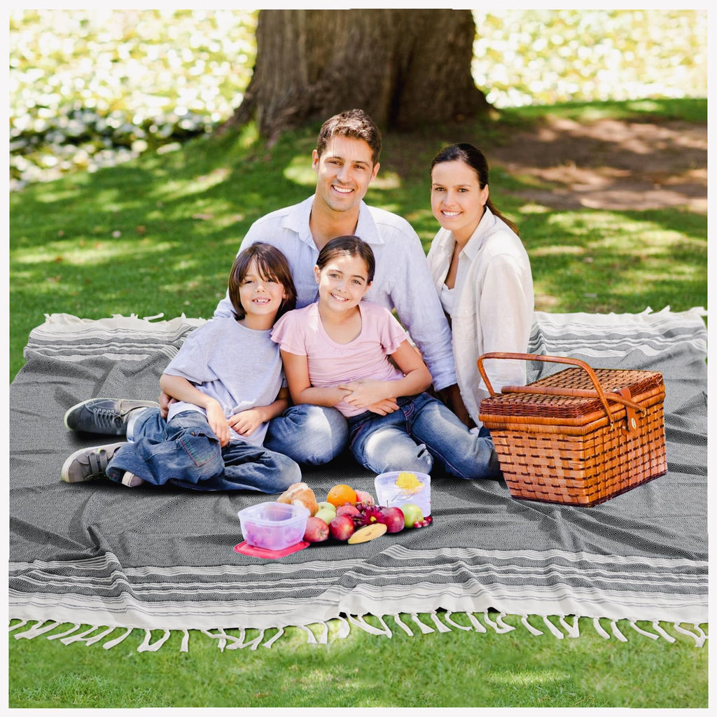 Large Soft Picnic Blanket Outdoor Law Grass Mat Park Car Travel Europe Mexico Trip Beach Towel Outside Summer Vacation Stuff Acc