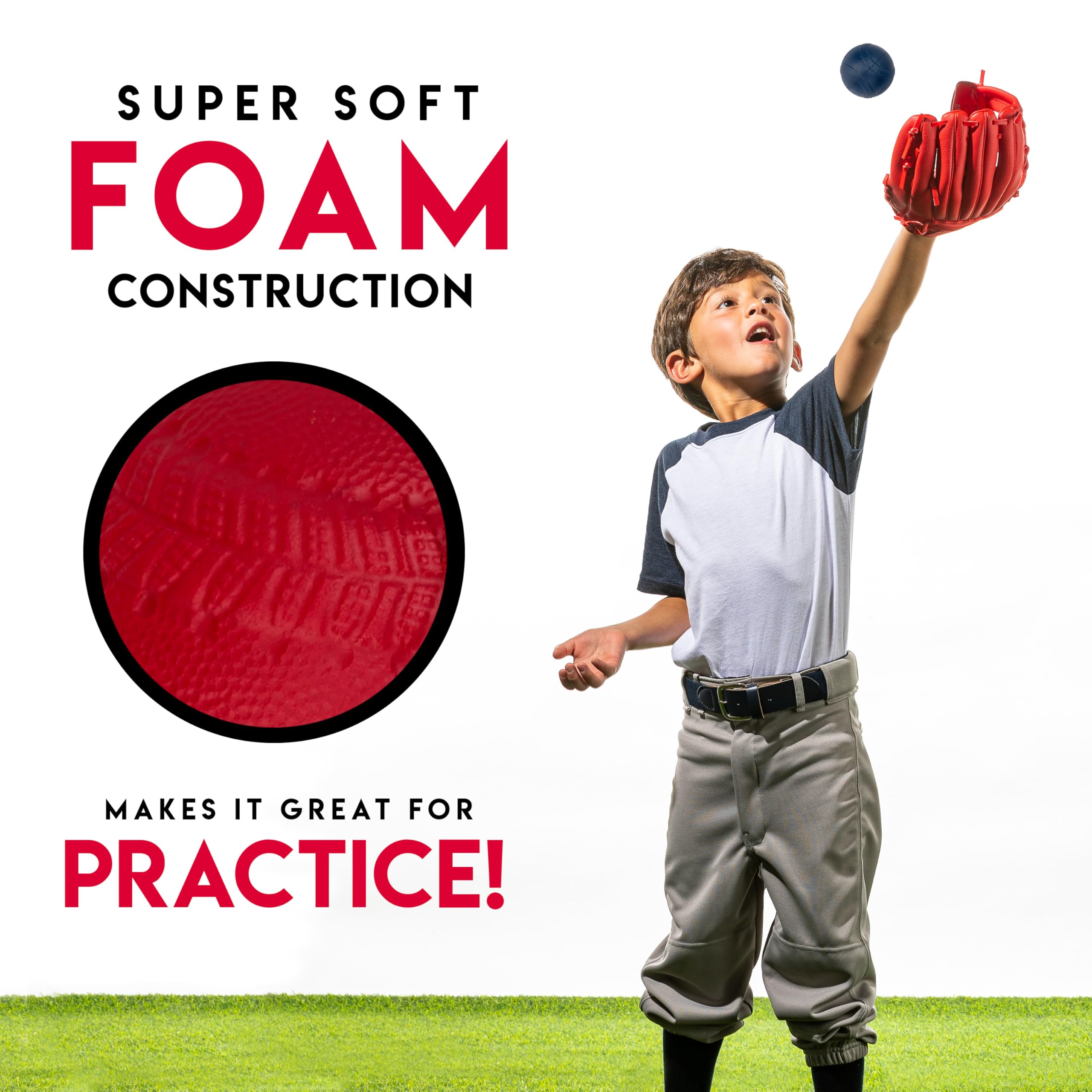 Franklin Sports Foam Baseballs - Soft Foam Practice Baseballs For Kids - Perfect For Hitting And Indoor Or Outdoor Play - 3 Pack