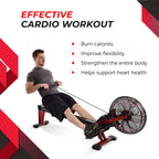 Stamina | X Air Rower - Rower Machine With Smart Workout App - Rowing Machine With Air Resistance For Home Gym Fitness - Up To 2
