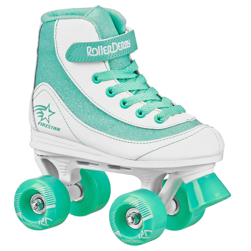 Roller Derby FireStar Youth Girls Roller Skate White/Mint Size 2