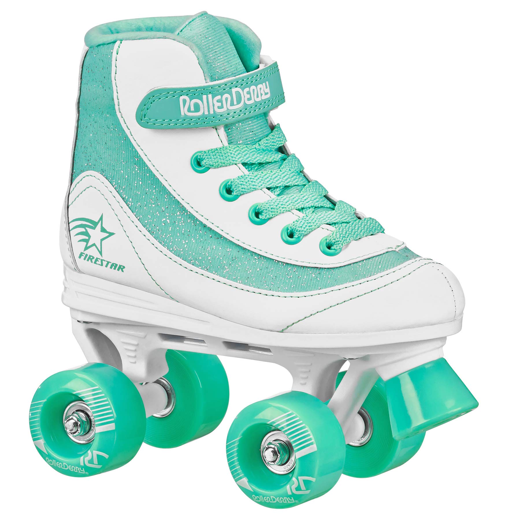 Roller Derby FireStar Youth Girls Roller Skate White/Mint Size 2