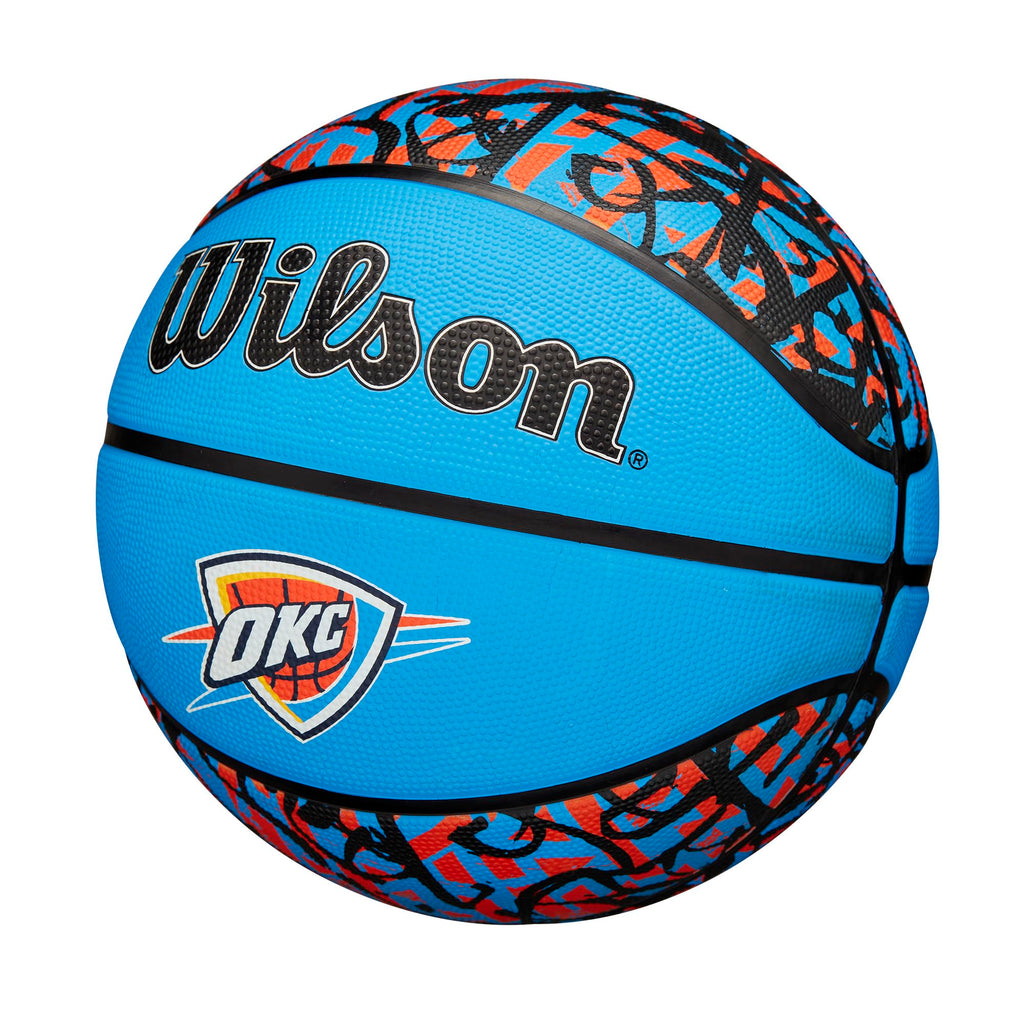 Wilson Nba Team Graffiti Basketball - Oklahoma City Thunder, Size 7-29.5''