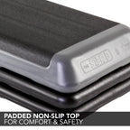The Step (Made In Usa Original Aerobic Platform For Total Body Fitness - Health Club 4 Risers Grey