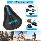 Geronmine Gel Bike Seat Cover Padded Bicycle Saddle Covers For Women  Men, Most Comfortable Exercise Bike Seat Cushion Cover, So