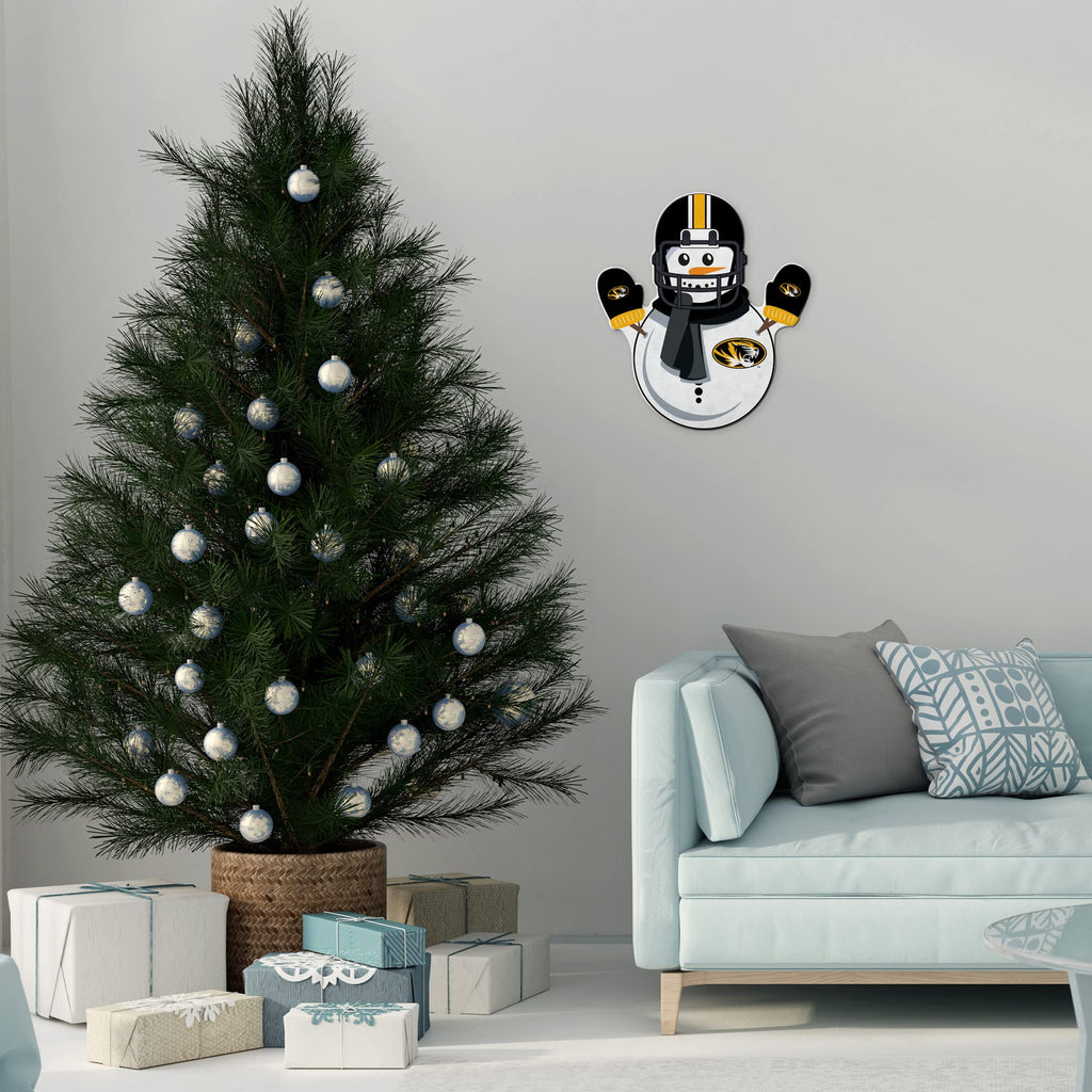 Rico Industries Ncaa Missouri Tigers Snowman Shape Cut Pennant - Home And Living Room D  Cor - Soft Felt Ez To Hang