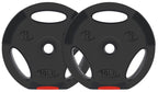 Signature Fitness Vinyl Standard 1-Inch Plate Weight Plate For Strength Training And Weightlifting, 10-Pound, Pair