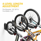 monTEK Swivel Bike Wall Mount, No Heavy Lifting Required Bike Wall Mount, Bike Hangers for Garage, Space-Saving Bike Rack Garage
