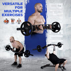 Yes4All Multi Grip Barbell & Cable Attachment, Curved Swiss Barbell For Greater Range Of Motion, 600 Lbs Capacity