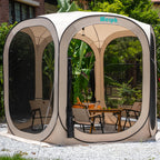 Werph Screen Tent Pop-Up, Portable Tent Canopy with Mesh Mosquito Net, Screen House Room Canopy Shade Screen Houese 10x 10 FT wi