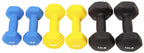 Fitvids Set Of 6 Neoprene Dumbbell Hand Weights, Anti-Slip, Anti-Roll, Hex Shape Colorful, 5/8/12 Pound Pairs, 50-Pound Set With