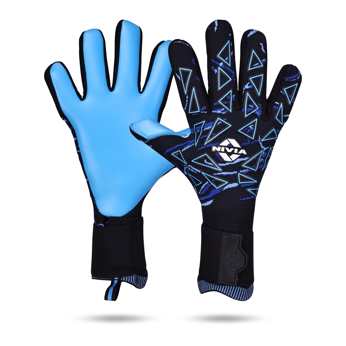 Nivia Nitro Goalkeeper Gloves For Men & Women, 4Mm Super Soft Latex Palm, Knitted Backhand, Removable Strap, Wet & Dry Compatibl