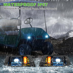10L0L Golf Cart Headlight Kits For 1996-2013 Ezgo Txt Carts (12V-48V), With Tail Lights, Turn Signals Kits, Brake Lights And Saf