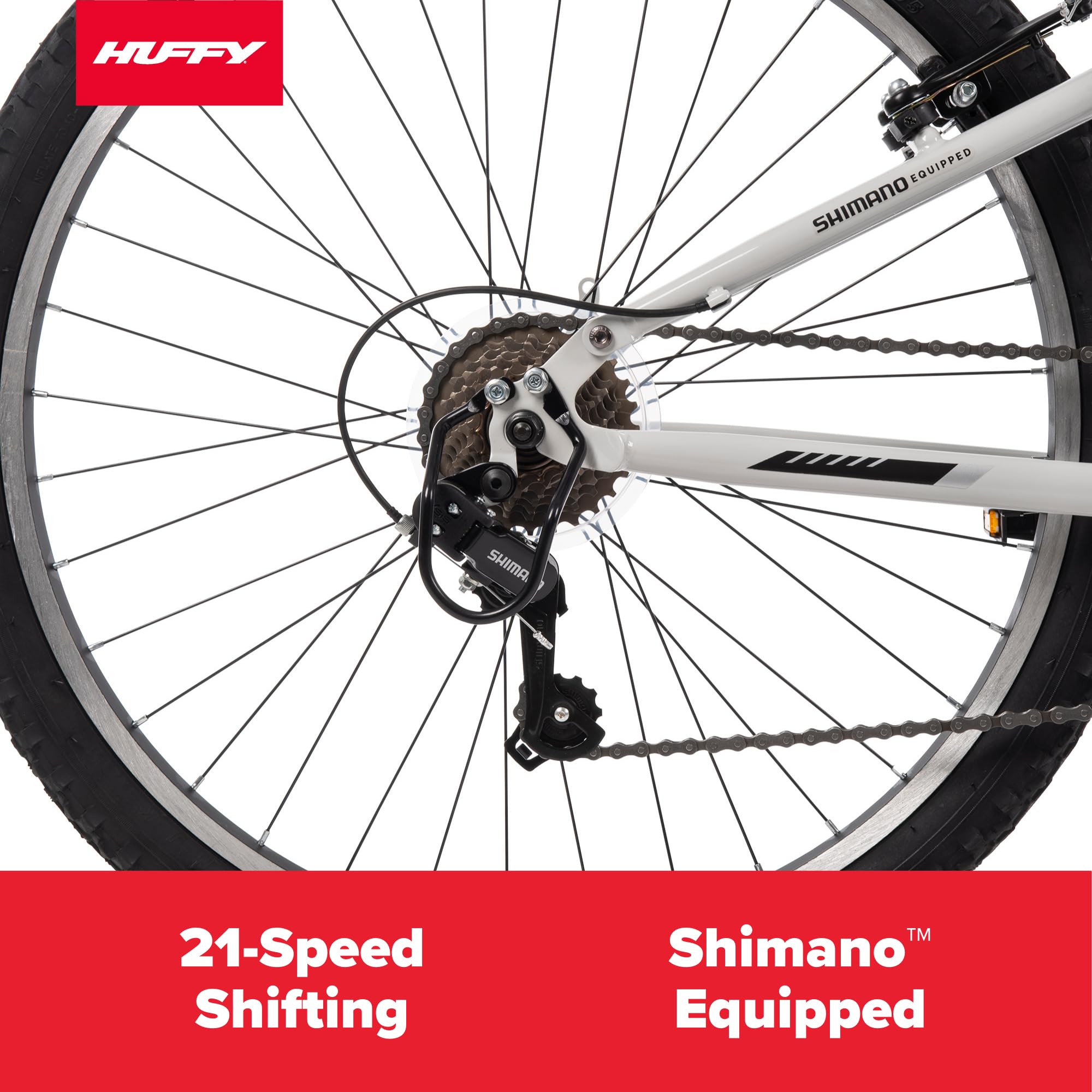 Huffy Stone Mountain 21-Speed Dual Suspension Mens Mountain Bike, 26-Inch, Gray