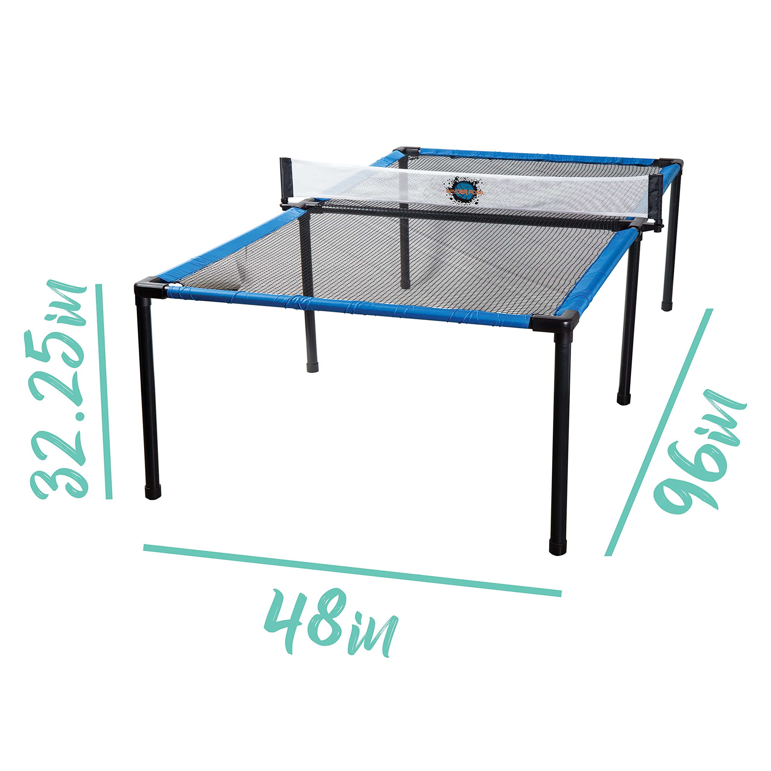 Franklin Sports Spyder Pong Tennis - Table Tennis, Volleyball + 4-Square Outdoor Game - Indoor + Outdoor Game For Kids - Include