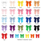 Rainbow Pana 60 Pack Twist Tie Bows For Treat Bags 25 Black Satin Ribbon Bows For Package Craft Gift Wrapping Decoration