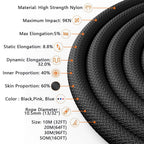 X Xben Rock Climbing Rope, Static Uiaa Mountain Climb Ropes, 10.5Mm 32Ft Black Mountaineering Climbing Gear For Rescue, Hiking,
