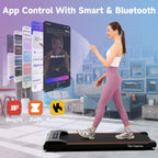 Hartwares Walking Pad Under Desk Treadmill, Portable Mini Treadmill For Home/Office/Small Spaces, 2.5Hp Quiet Brushless Walking