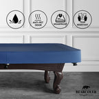 Bearcover Heavy Duty Leatherette Billiard Pool Table Cover, Waterproof & Tearproof Cover For Pool Table 7/8/9Ft (9 Feet/Blue)