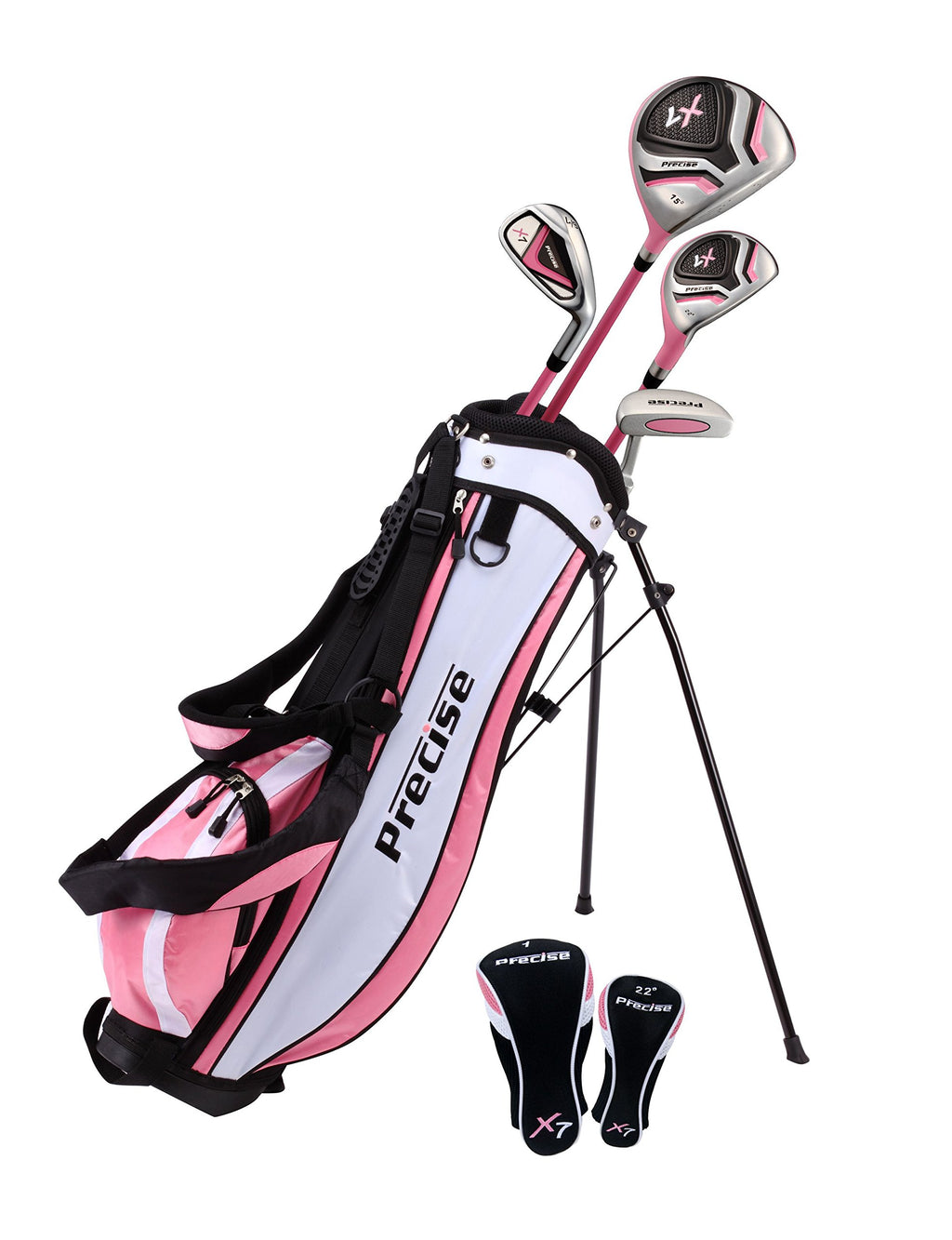 Distinctive Girls Pink Junior Golf Club Set For Age 3 To 5 ( Height 3' To 3'8'' ), Left Handed Only, Set Includes: Driver, Hybri