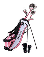 Distinctive Girls Pink Junior Golf Club Set For Age 3 To 5 ( Height 3' To 3'8'' ), Left Handed Only, Set Includes: Driver, Hybri
