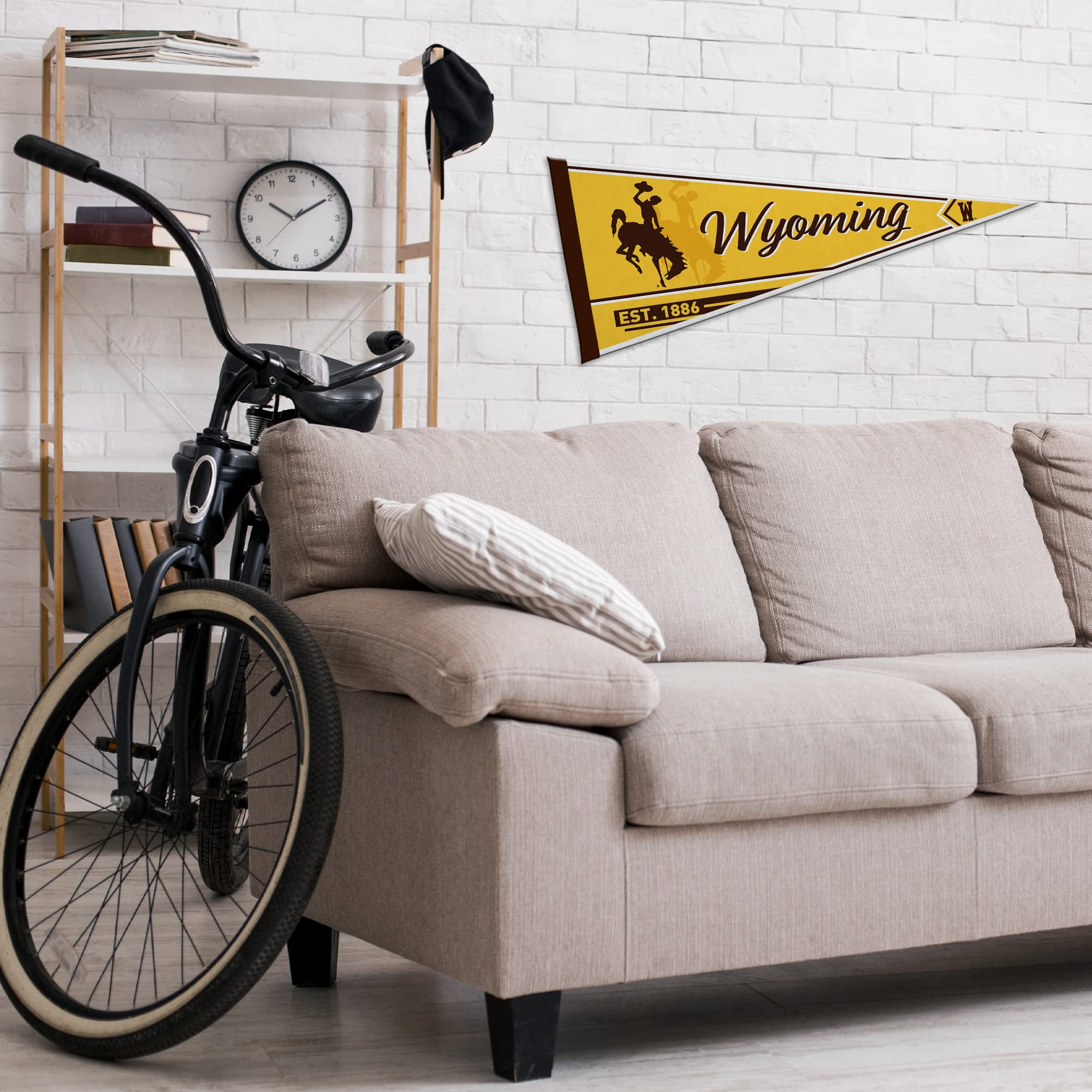 Rico Industries Ncaa Wyoming Cowboys Classic 12'' X 30'' Felt Wall D  Cor Pennant - Great For Home/Bed Room/Man Cave D  Cor