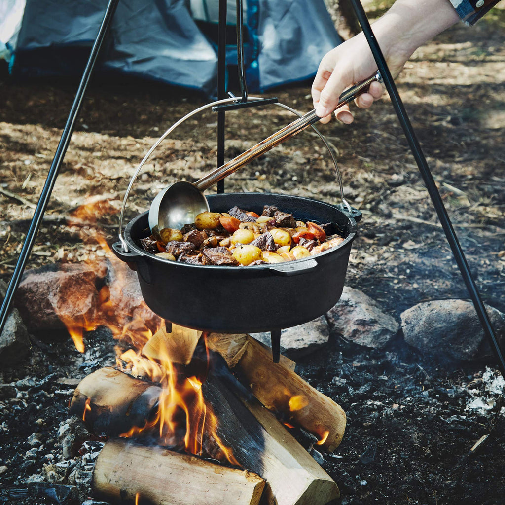 Uno Casa 6Qt Cast Iron Camping Dutch Oven With Lid Lifter And Storage Bag - Cast Iron Dutch Oven Pot With Lid, Cast Iron Camping