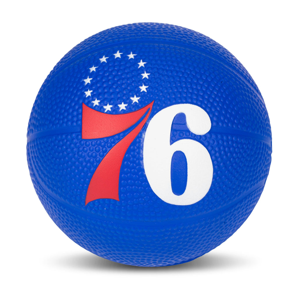 Franklin Sports Nba Philadelphia 76Ers Mini Foam Basketball - Kids 5.5'' Inch Toy Basketball For Over The Door + Mini Indoor Hoo