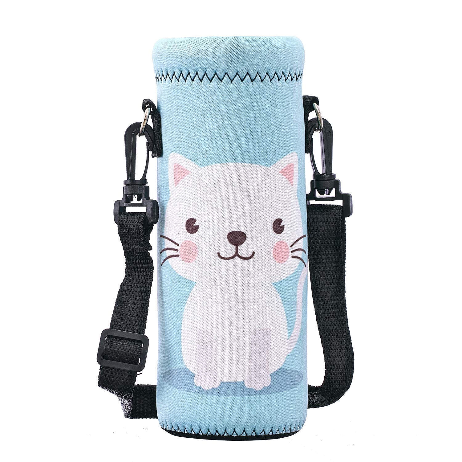 Aupet Water Bottle Sling Bag Carrier Crossbody Sleeve,Insulated Neoprene Bottle Case Holder Pouch Cover 500Ml/17Oz With Shoulder