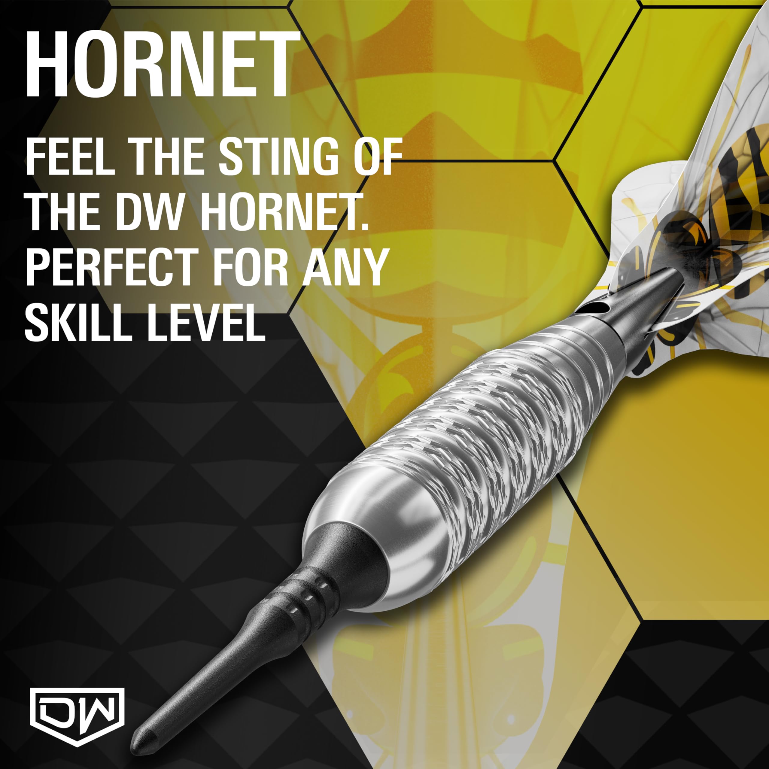 Dart World 26518 Hornet Brass Soft Tip Dart (18-Gram), Multi Colored, Precision Balanced, Accurate, And Durable - Perfect For Pr