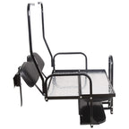Kuafu Black Rear Flip Back Seat Compatible With 1982-2000.5 Club Car Ds Model Golf Cart 1102 Lbs Weight Capacity Heavy Duty Stee