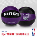 Franklin Sports Nba Sacramento Kings Toy Basketballs - 2 Pack Of Kids Soft Mini Basketballs For Over The Door + Indoor Hoops - N