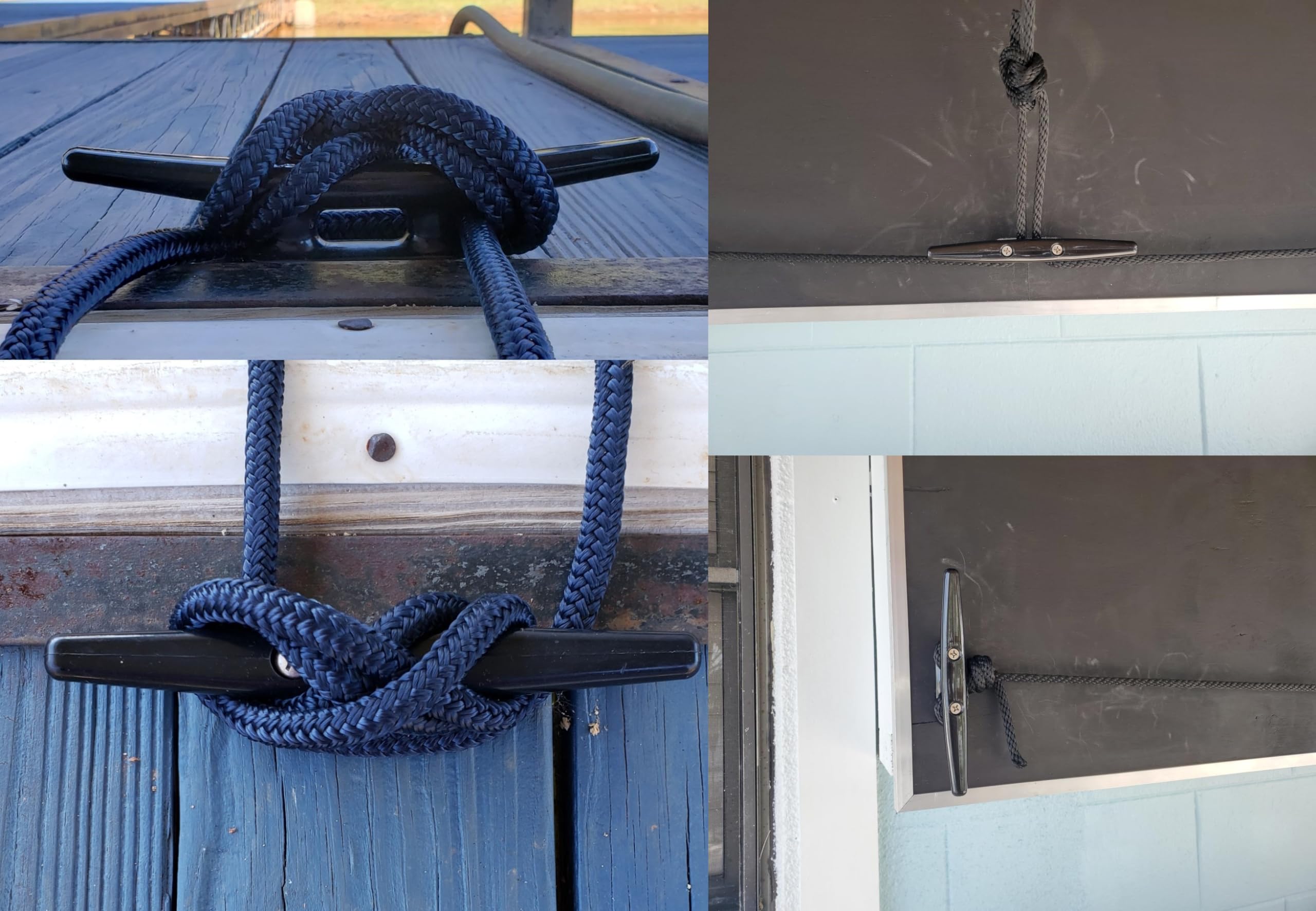 Mizugiwa Nylon Boat Cleats Dock Cleats Black 6 Inch Boat Ties,Kayak Rope Tie Cleat,Rope Cleat,Kayak Cleat For Boat Docks,Kayaks,