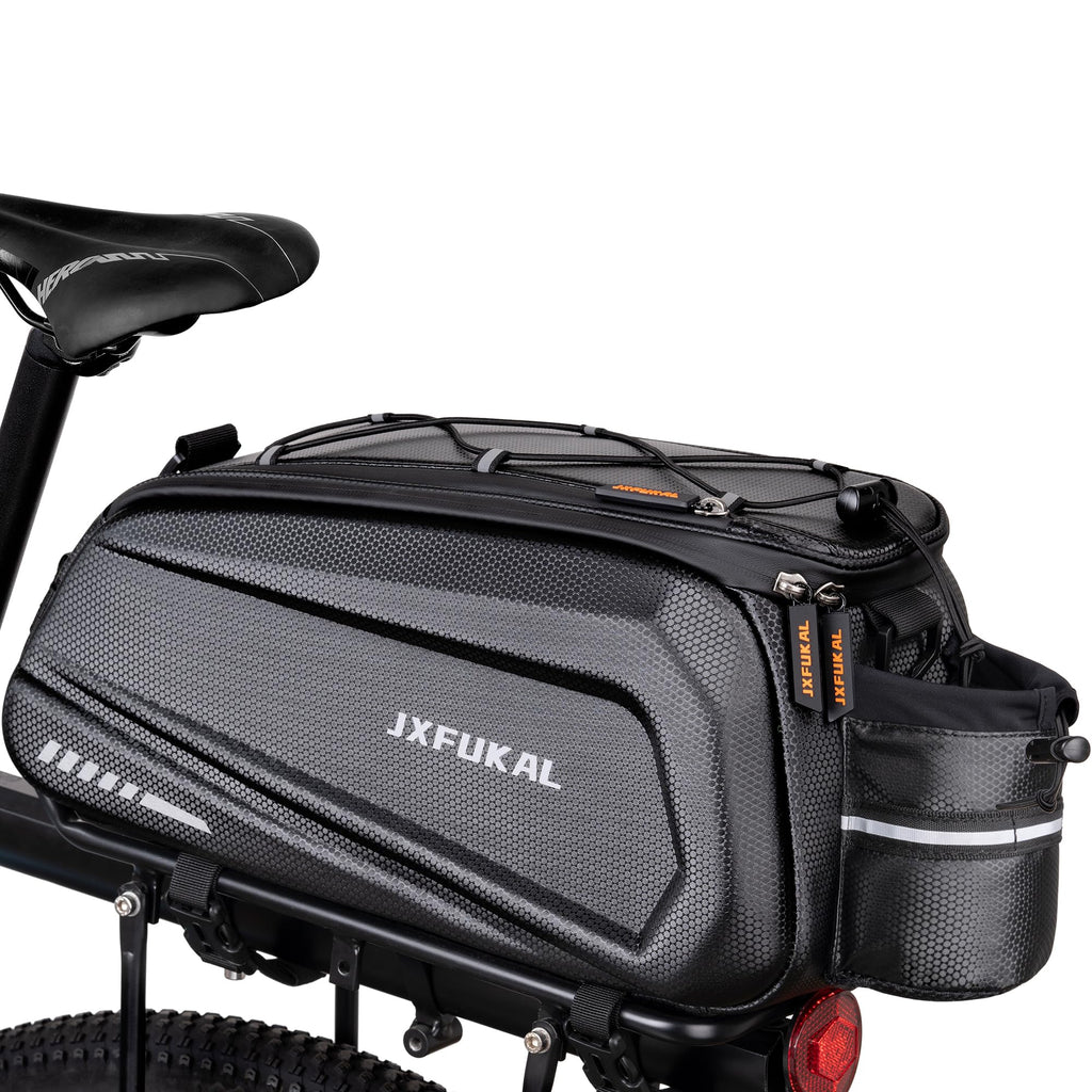 JXFUKAL Bike Bags for Bicycle Rear rack - 9.5L/17L/40L Hard Shell Waterproof Bike Ebike Trunk Pannier Saddle Seat Bag Carrier wi