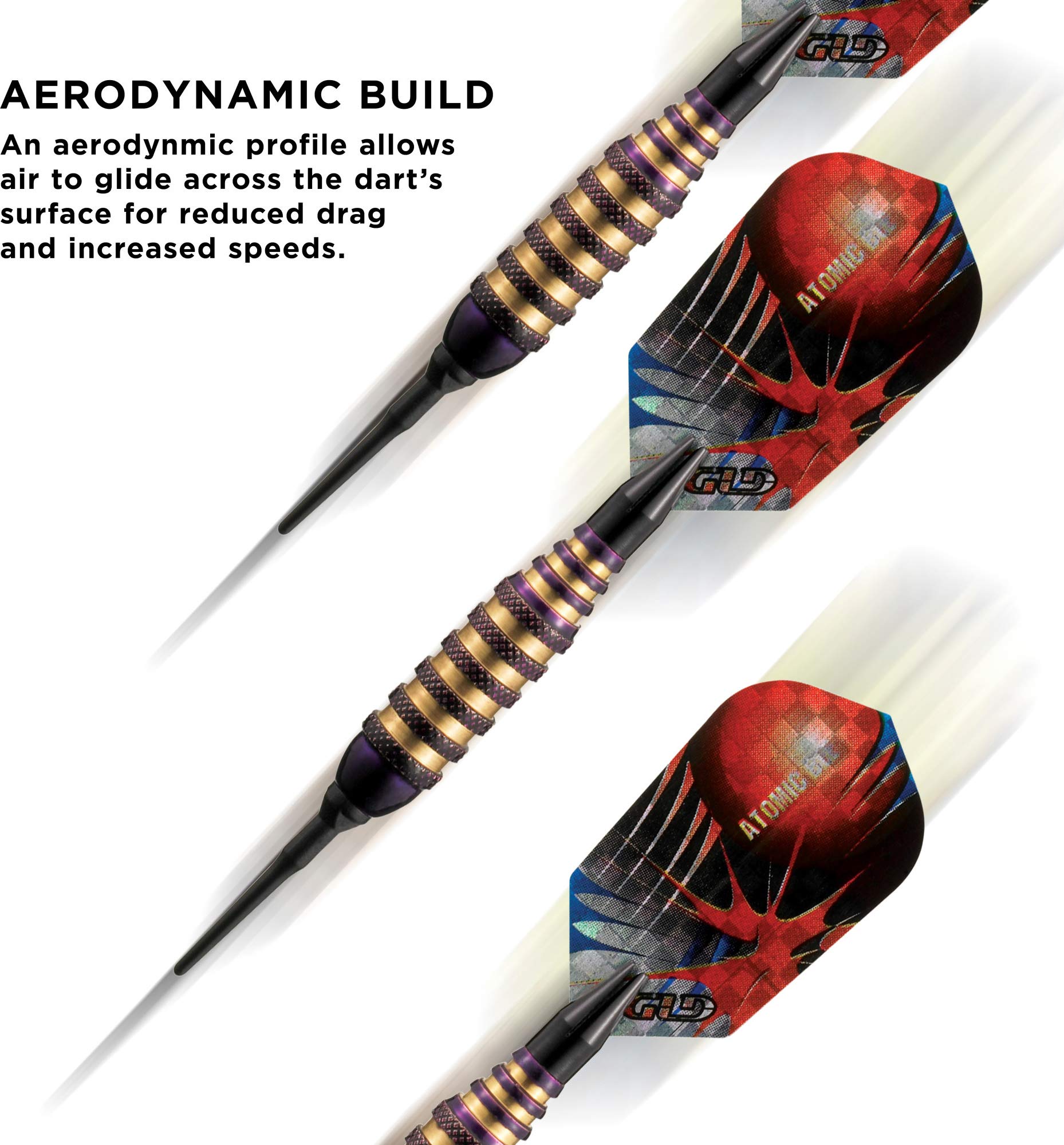 Viper Atomic Bee Soft Tip Darts, Purple, 16 Grams