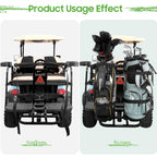 10L0L Universal Golf Cart Bag Holder Rack For Yamaha, Ezgo, Club Car Rear Seat Grab Bar, Don'T Occupy The Back Seat Space, No Dr