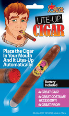 Loftus International Loftus Realistic Rich Guy Light-Up Cigar Costume Accessory, Brown, One Size Novelty Item