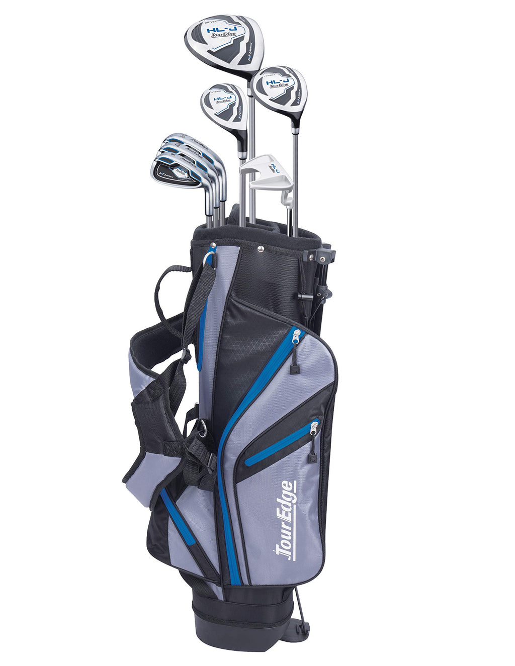 Tour Edge Hl-J Junior Complete Golf Set With Bag (Left Hand, Graphite, 1 Putter, 3 Irons, 1 Hybrid, 1 Fairway, 1 Driver 11-14 Yr